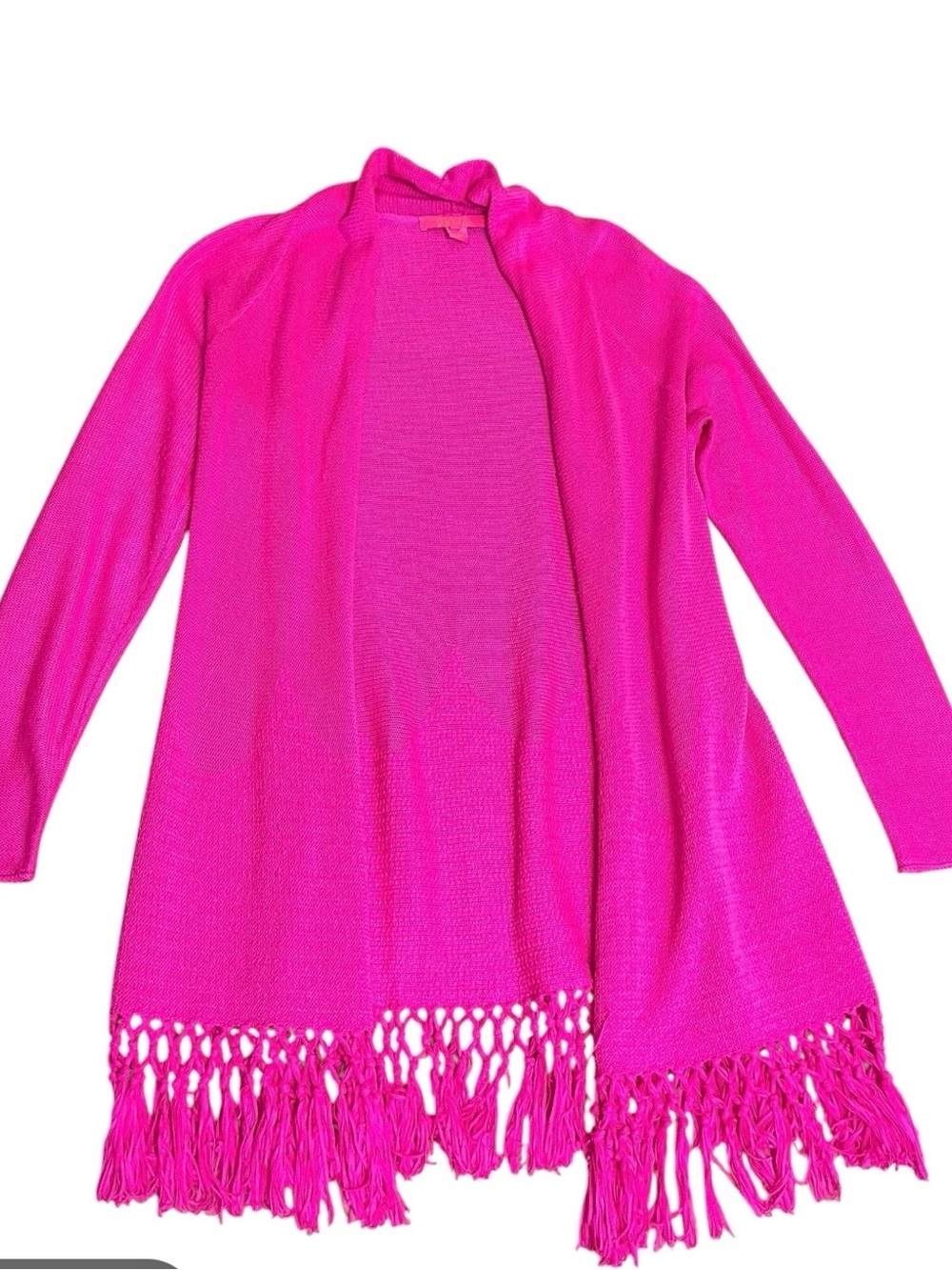 Lilly Pulitzer Tatum Open-Front Cardigan Fringe Hem - Picture 7 of 7